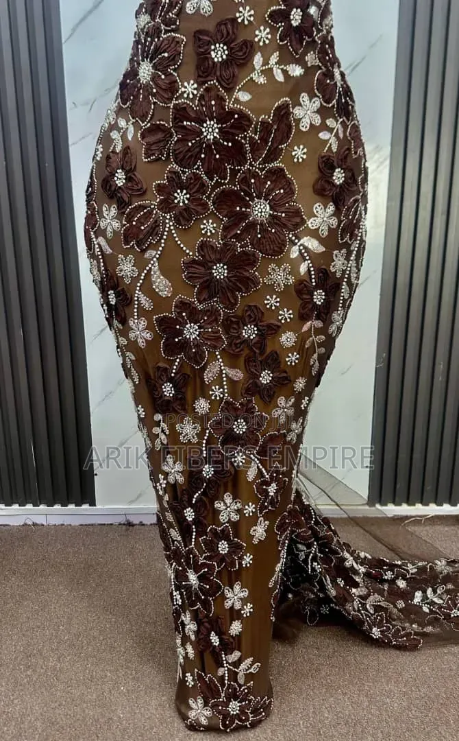 Stunning 3d Embroidered Beaded Fabric