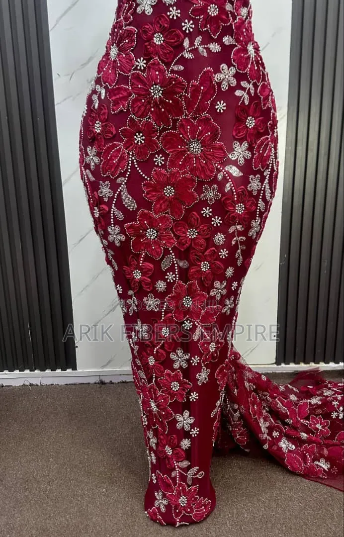 Stunning 3d Embroidered Beaded Fabric