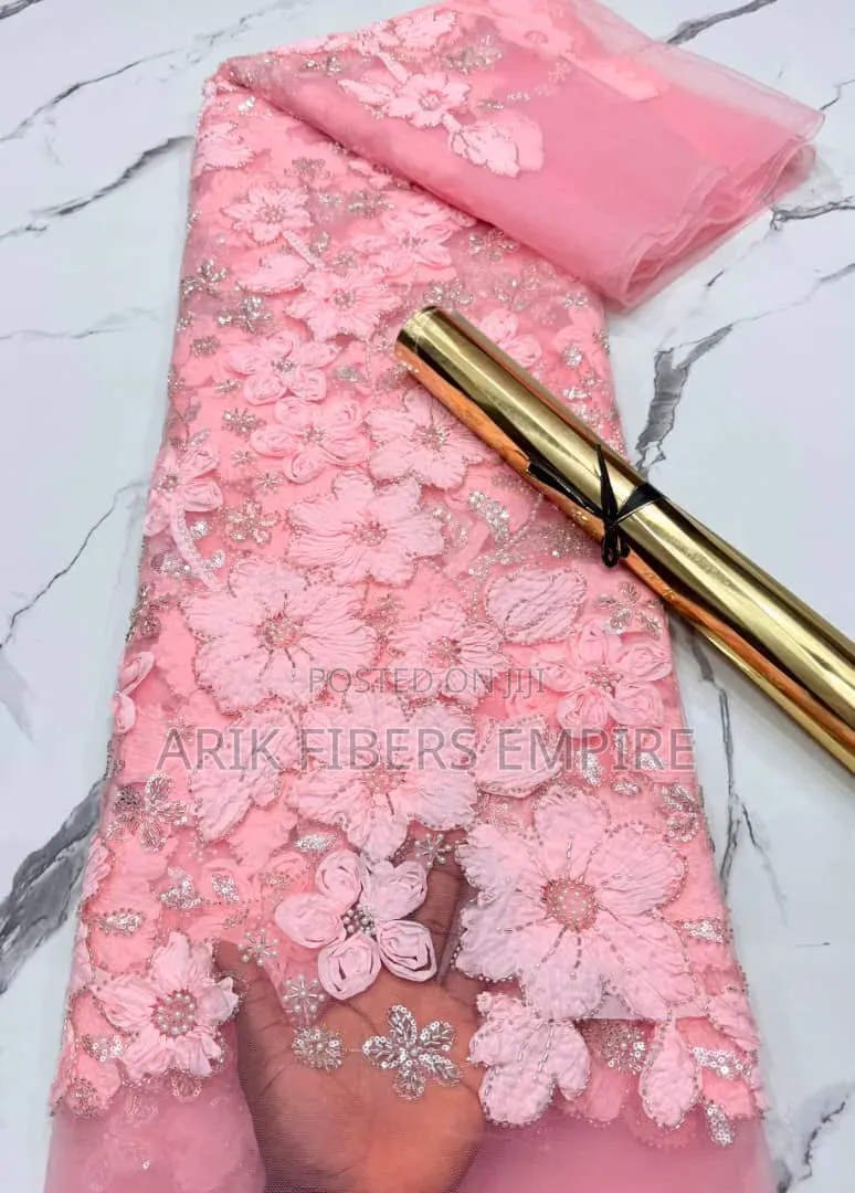 Stunning 3d Embroidered Beaded Fabric