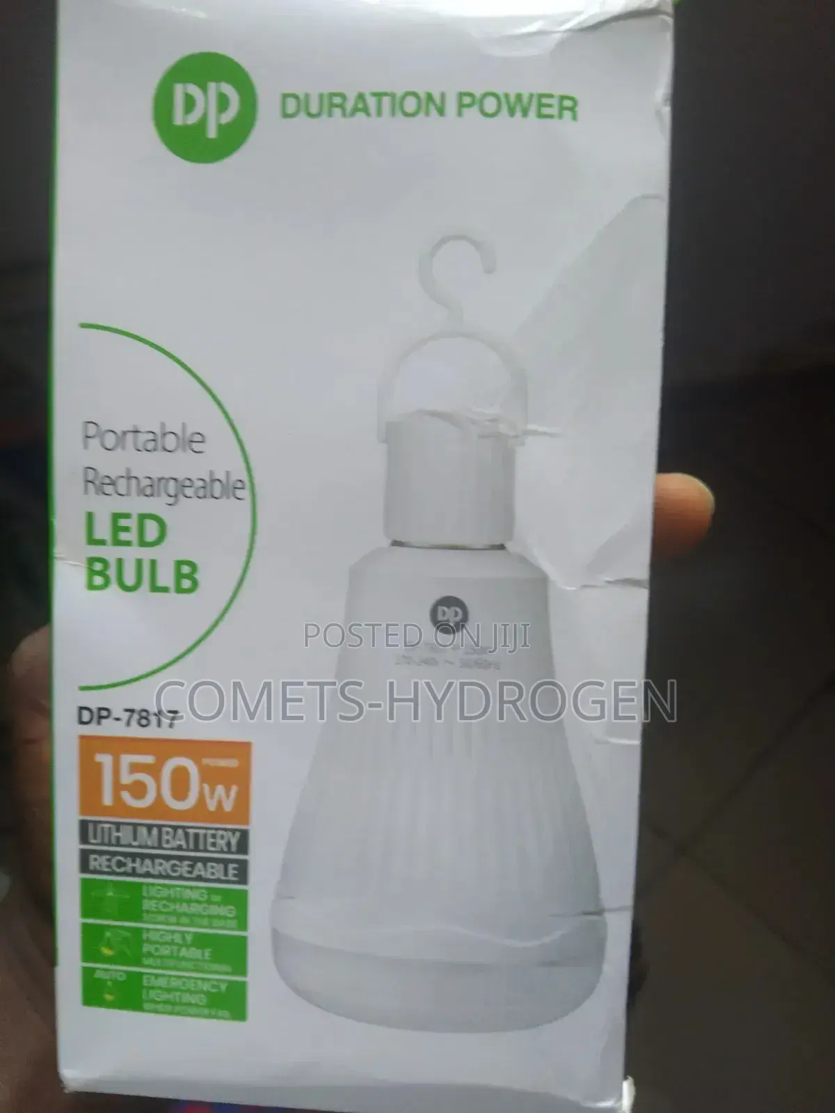 DP Portable 150W Rechargeable Emergency Switch-on LED Bulb -Wholesale❕