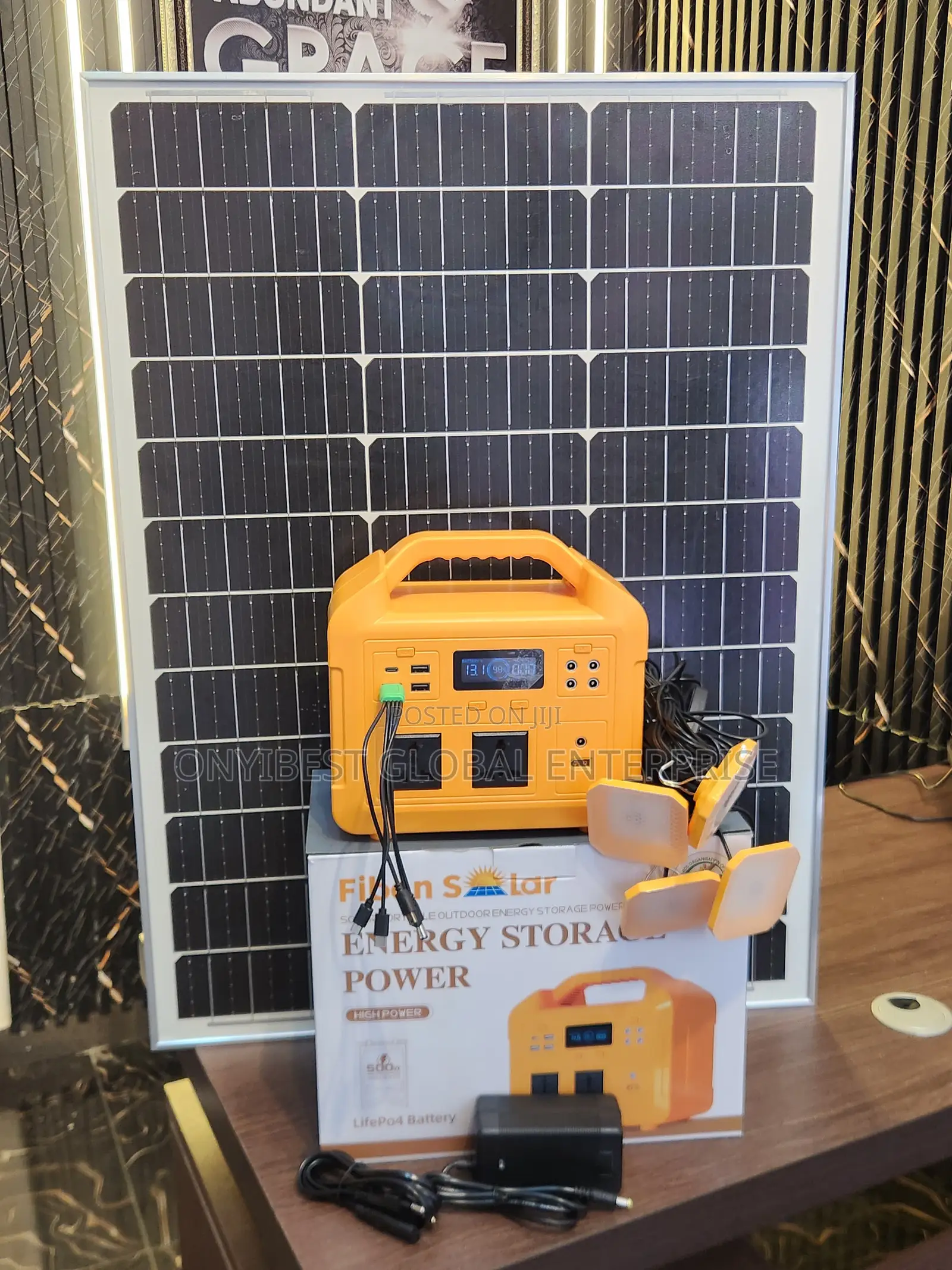 Solar Power Station With High Capacity Battery Storage