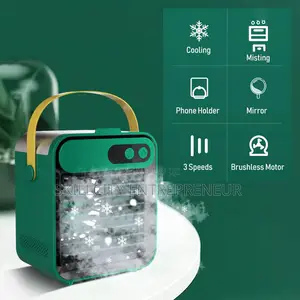 Cool and Refreshing Water Fan With Mirror Phone Holder