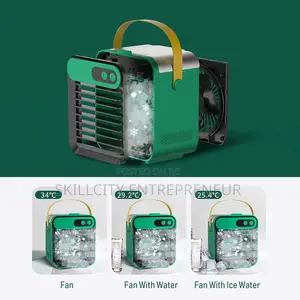 Cool and Refreshing Water Fan With Mirror Phone Holder