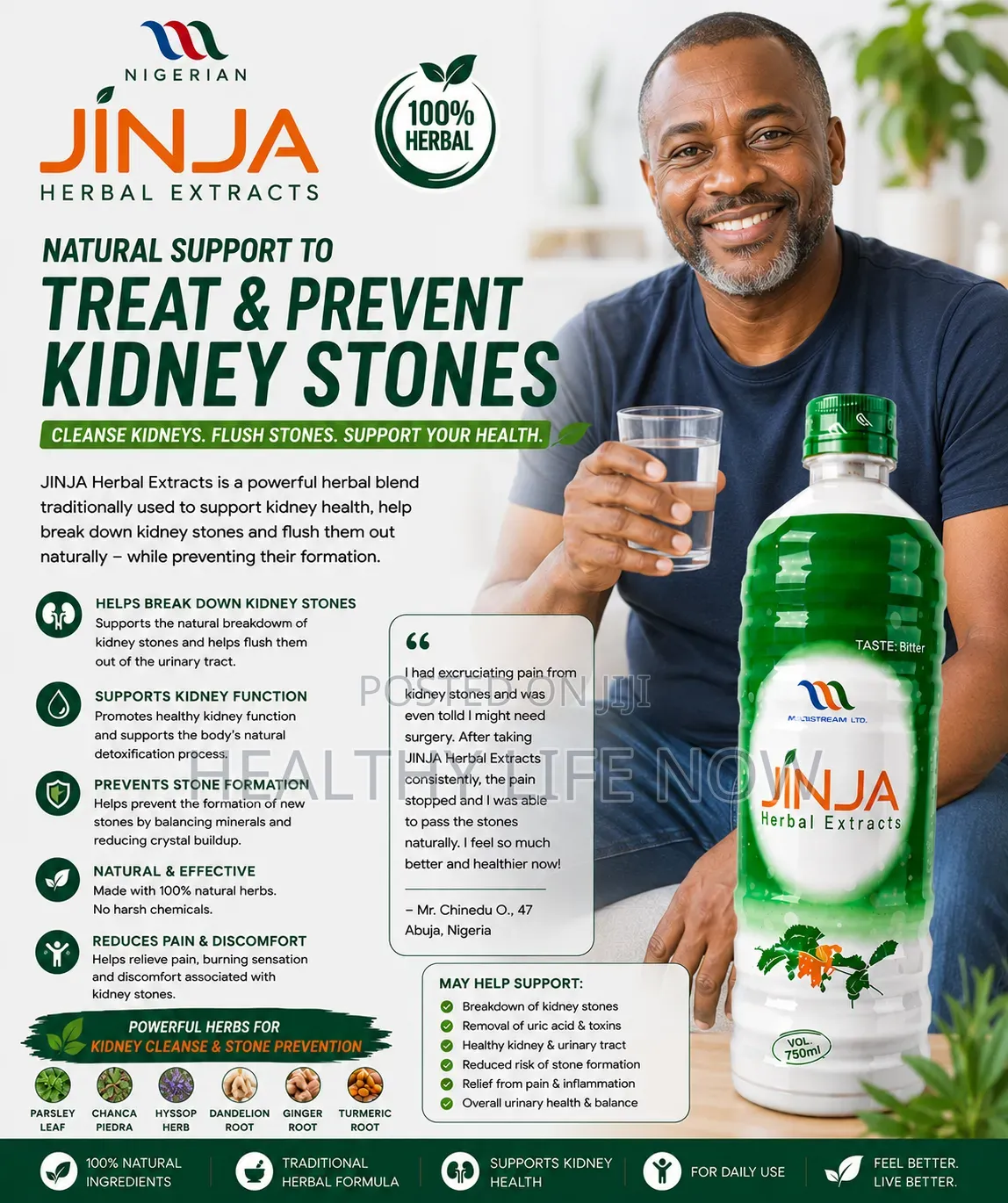 Treat Prevent Kidney Stones With Jinja Herbal Extract