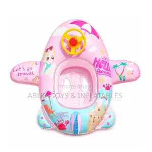 Airplane Baby Swimming Float With Seat and Steering Wheel and Horn