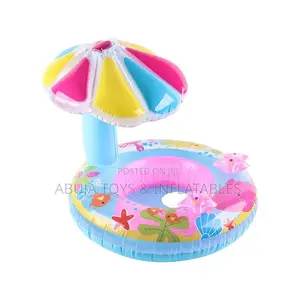 Inflatable PVC Baby Float Swimming Ring With Seat and Canopy