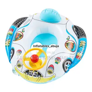 Inflatable Car Horn Boat Infant Baby Swimming Ring With Steering Wheel