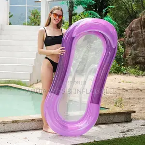 Inflatable Adult Float on Water Bed Mattress With Head Rest