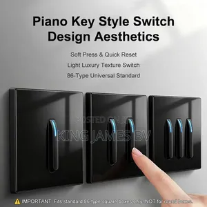 Black Piano Switch Socket – Stylish Reliable Power Control