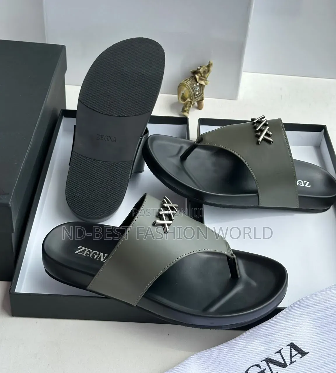 Zegna Leather Slippers