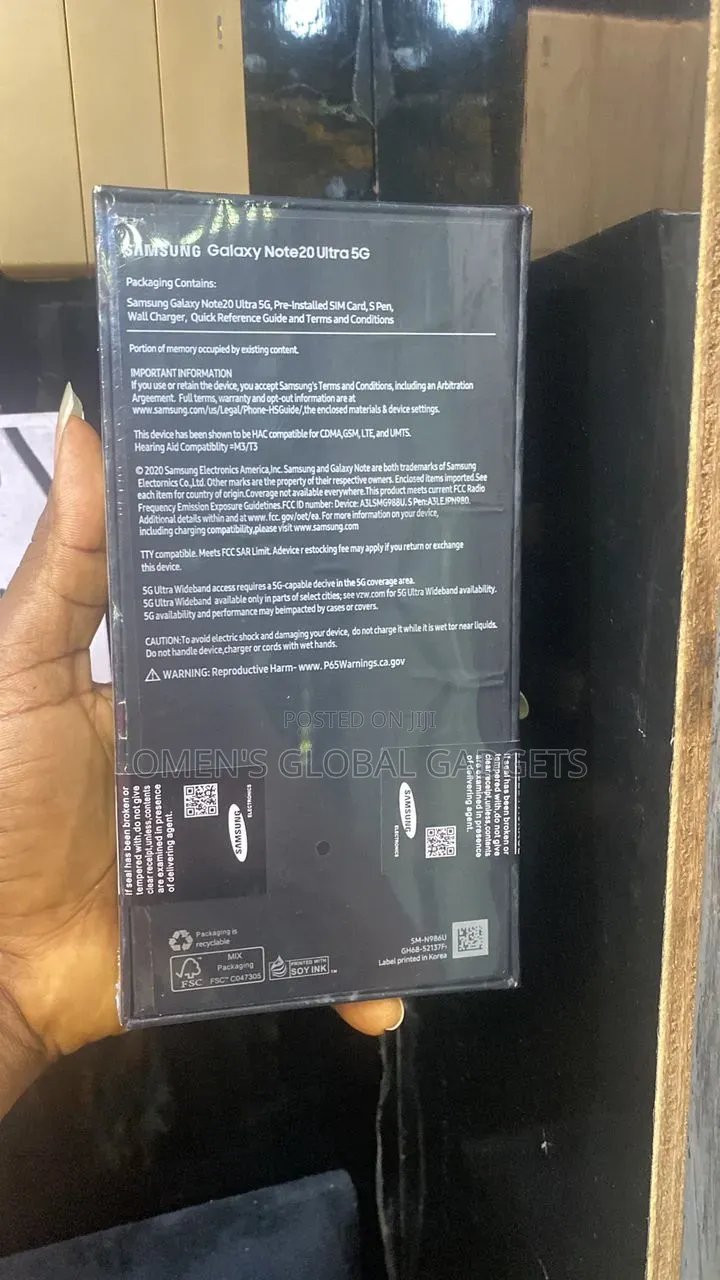 New Samsung Galaxy Note 20 256 GB Black