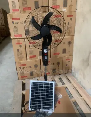 Charweek Solar Fan With Panel, Remote Control, And Bulbs