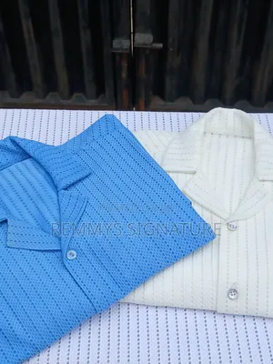 Knitted Camp Collar Shirt