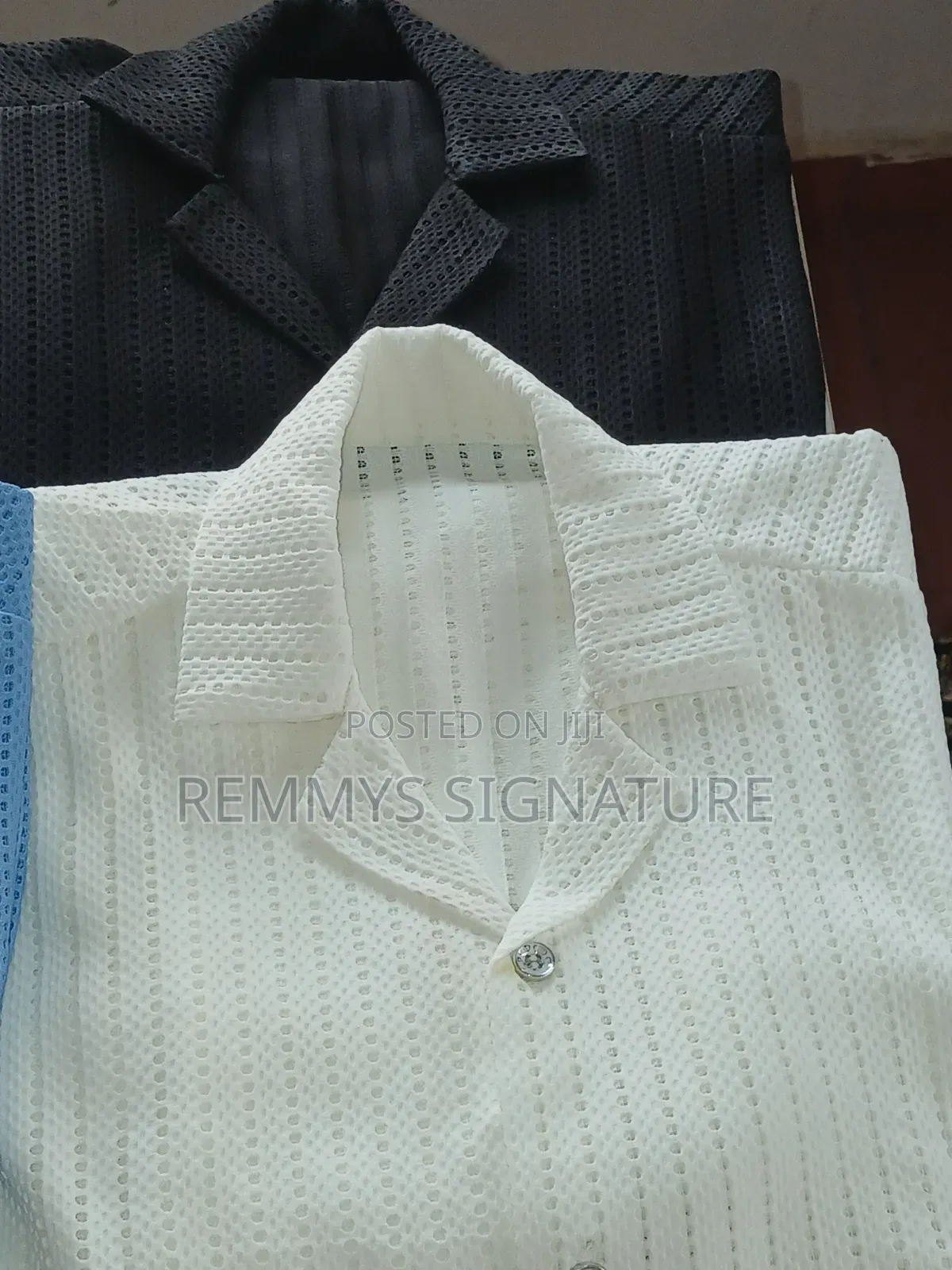 Knitted Camp Collar Shirt