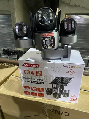 V380 T34 Triple Lens PTZ Solar Camera