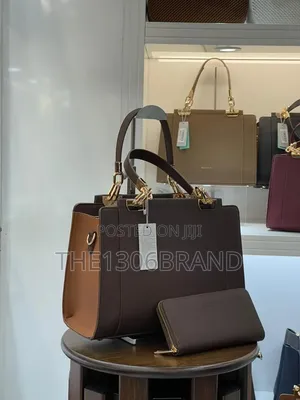 Luxury Two-Tone Executive Handbag Wallet Set – Elegant Office Tote