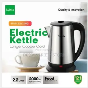 Syinix 2.2l Electric Kettle - Silver Ske22u1