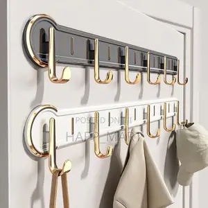Wall-Mounted Hanging Rack With 6 Hooks