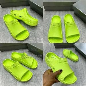 Quality Original Balenciaga Unisex Rubber Slide Lemon