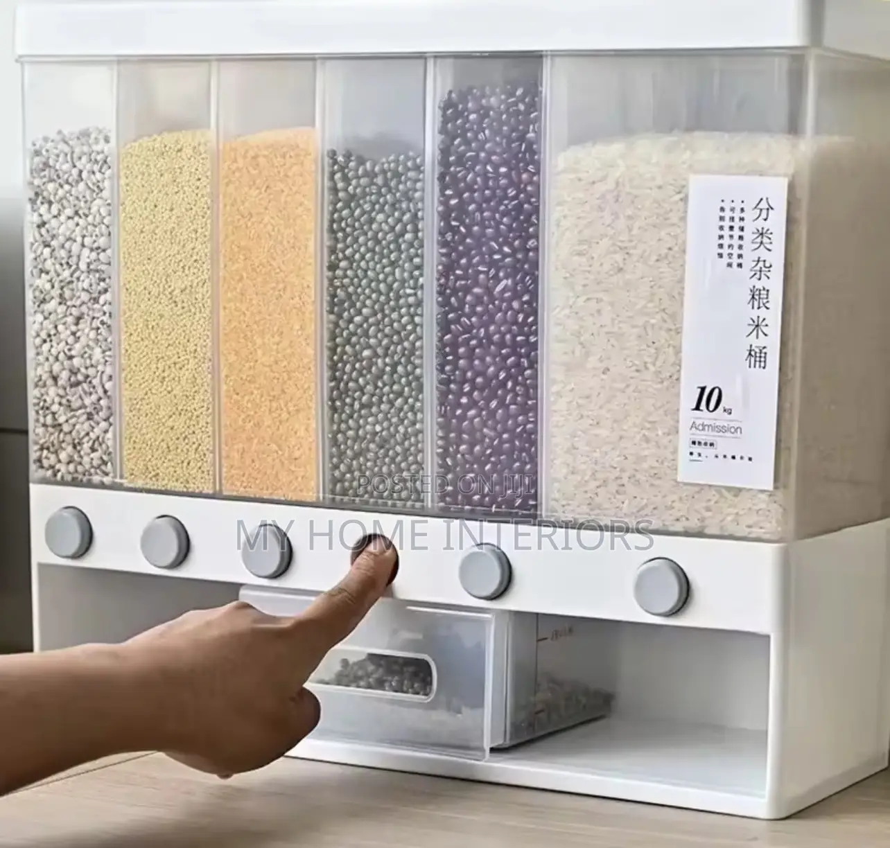 6 Grid Food Storage Dispenser