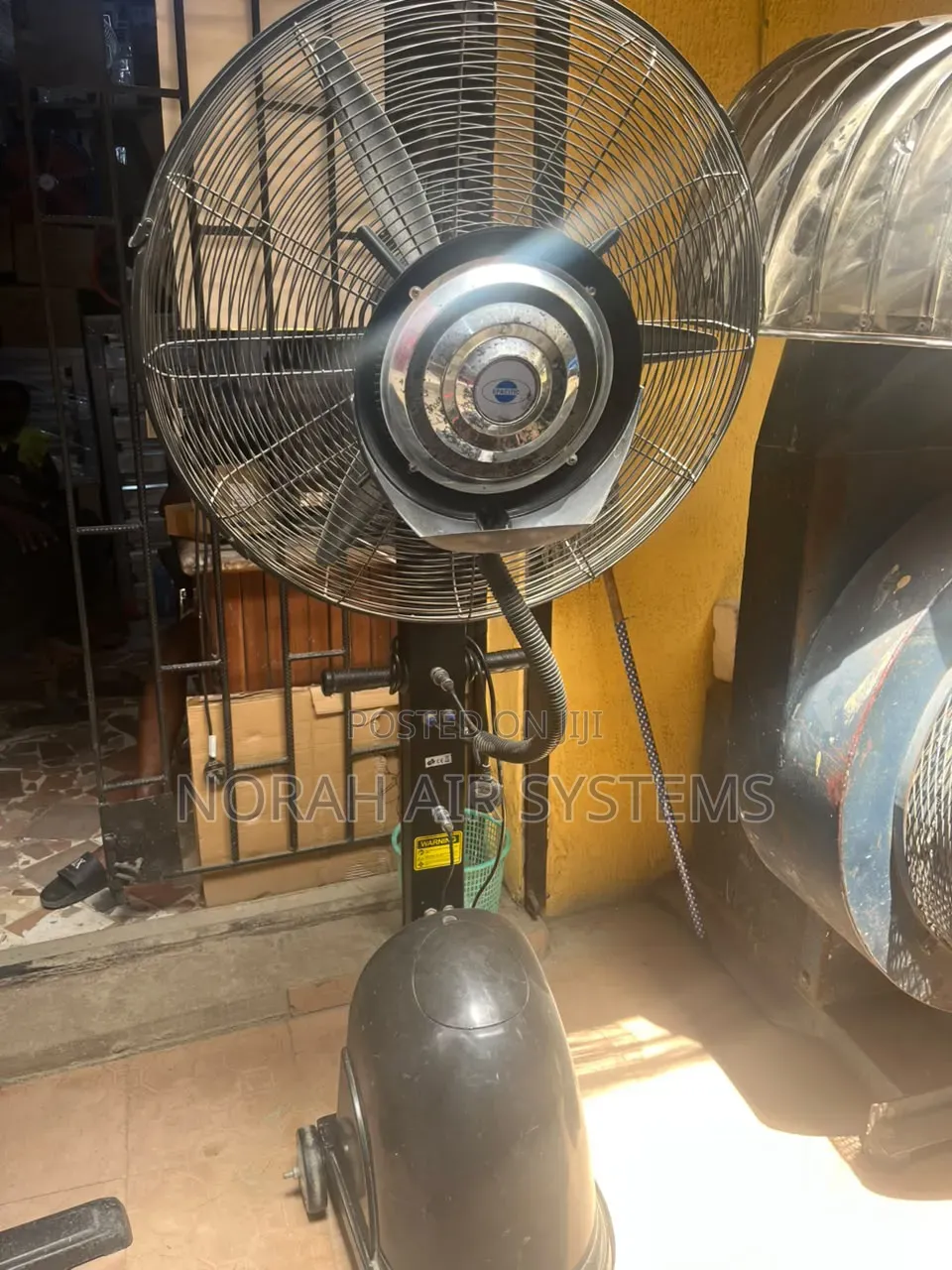 Industrial-Style Misting Fan