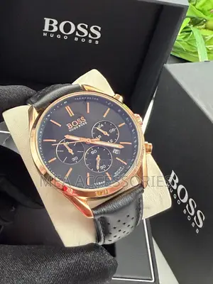 Hugo Boss Leather for Men Active Semi Chronograph