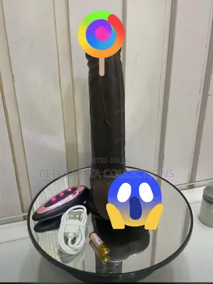 Premium Black Thrusting Dildo With Balls Wireless Remote Control