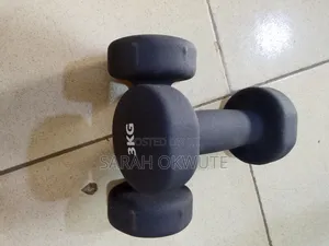 A Pair of 3kg Black Color Dumbbells