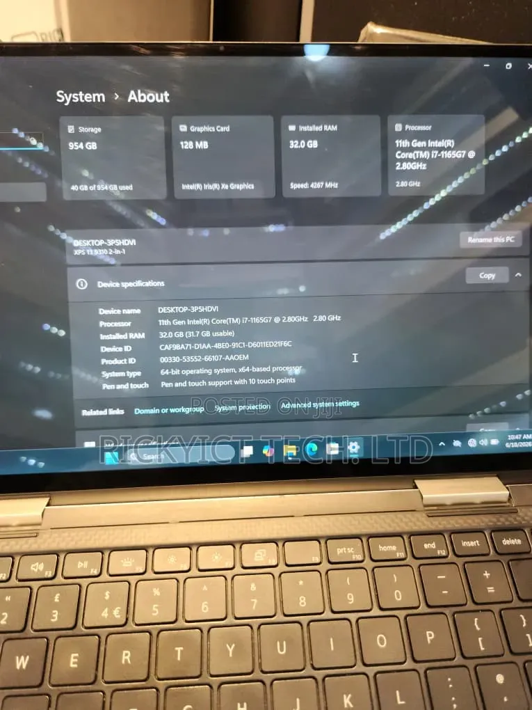 Laptop Dell XPS 13 32GB Intel Core i7 SSD 1T