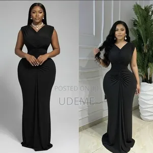 Elegant Maxi v-Neck Bodycon Dress