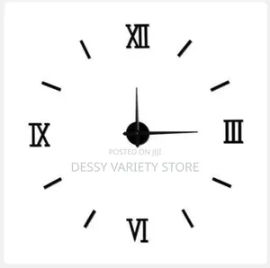 Diy Wall Clocks 3d Mirror Stickers Large Wall Clock-Black