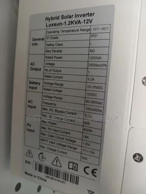 1.2kva Luxsun Hybrid Inverter