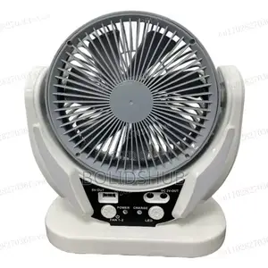 6 Inch Usb Charging Solar Fan With Light