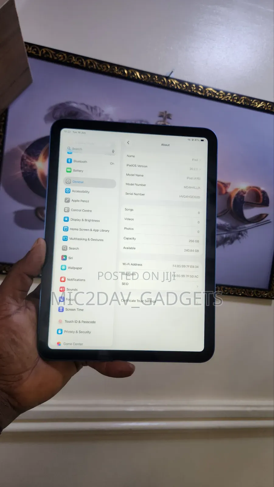 Apple iPad 10.2 (2020) 256 GB Blue