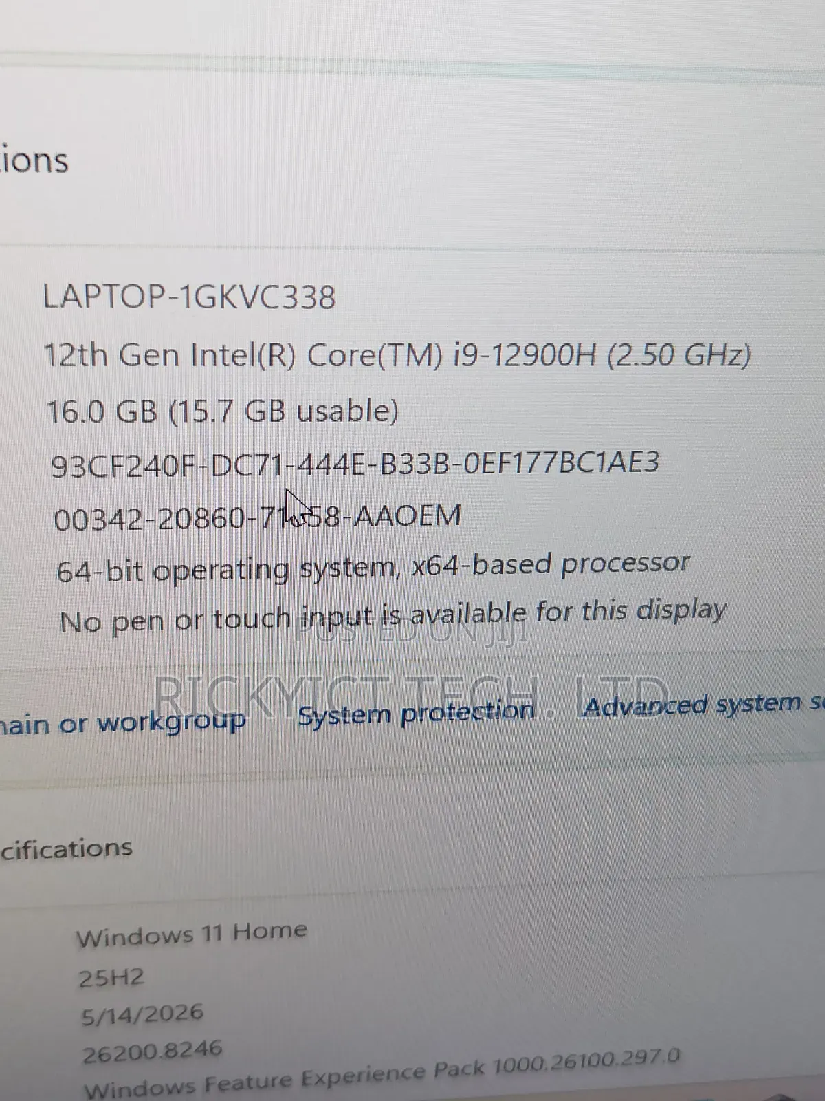 Laptop Asus ROG Strix G16 G614 16GB Intel Core i9 SSD 1T