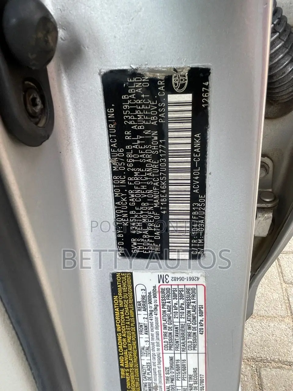 Toyota Camry 2008 Silver