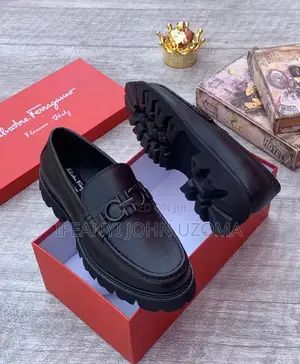 Ferragamo Big Sole Leather Men Shoe