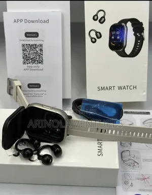Smartwatch Built in Clip on TWS Earphones