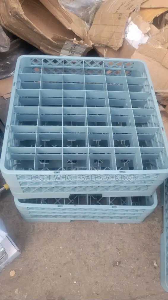 49 Compartment Glass Cup Rack/Crate