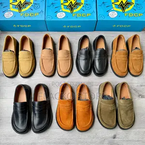 Original FDCP Split X Split Curve Toes Suede Loafers