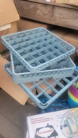 49 Compartment Glass Cup Rack/Crate