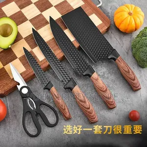 High Quality Wooden Handle Kitchen Knife Set Peeler