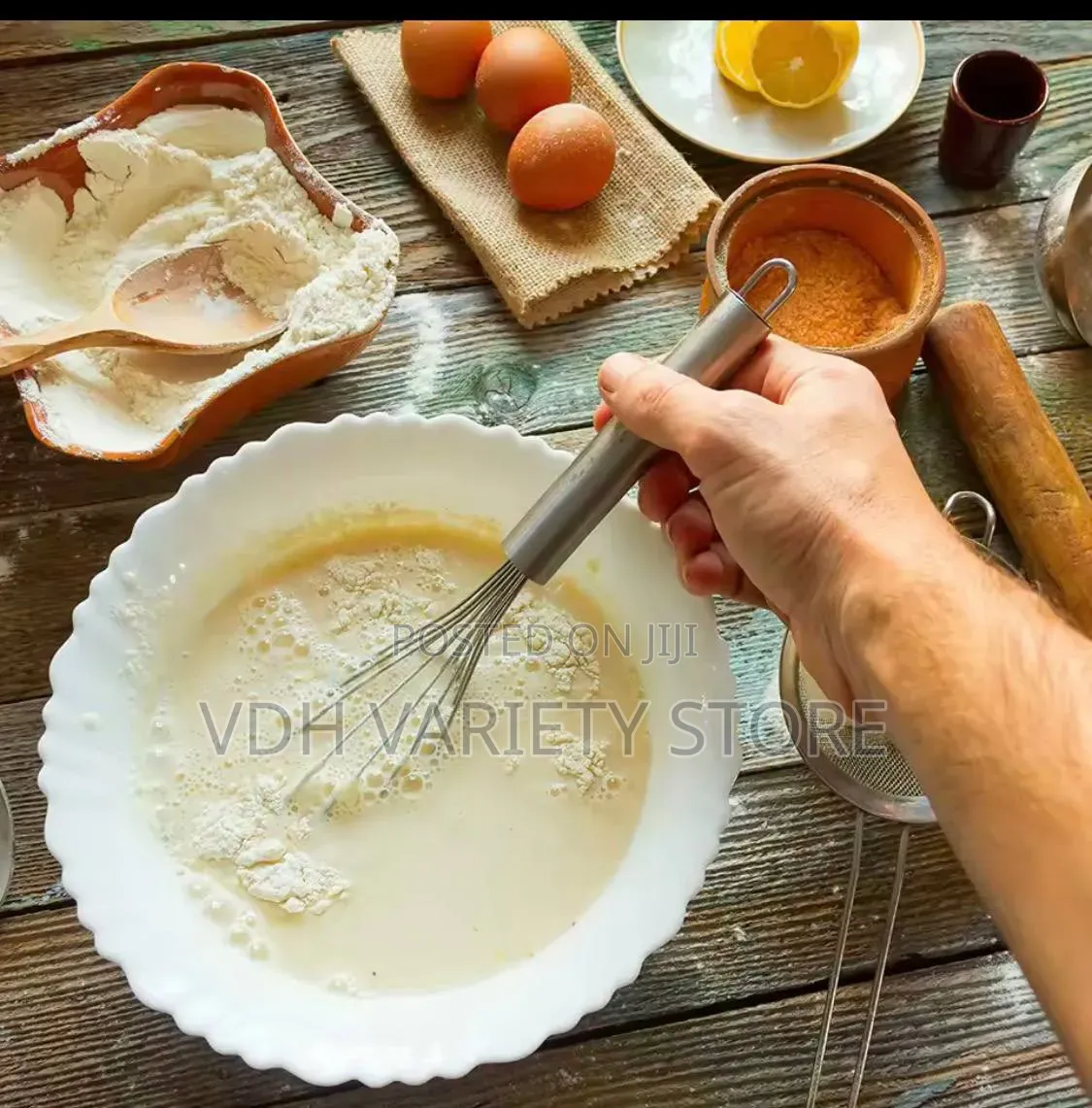 Multifunctional Rotary Manual Egg Whisk Beater Mixer