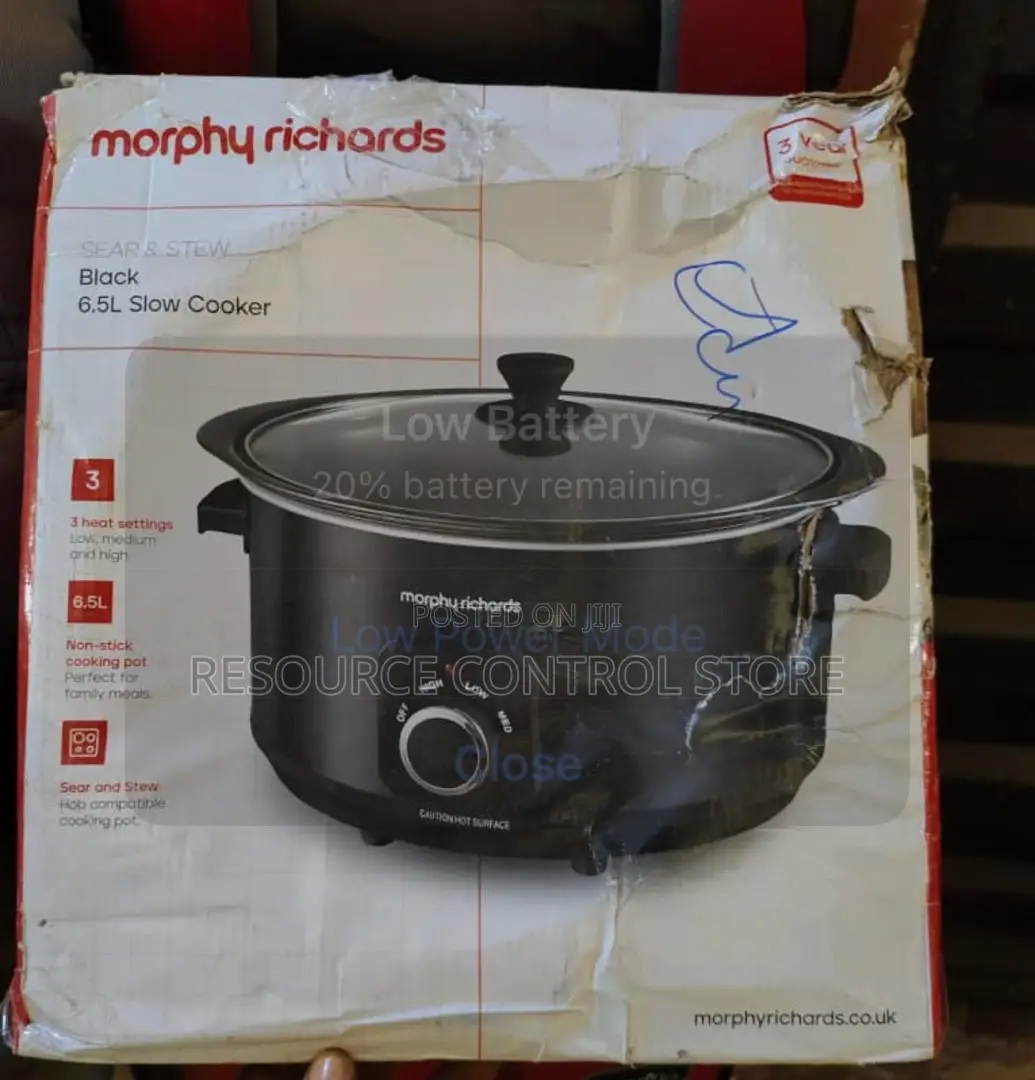 Morphy Richards Sear Stew 6.5l Hinged Lid Slow Cooker