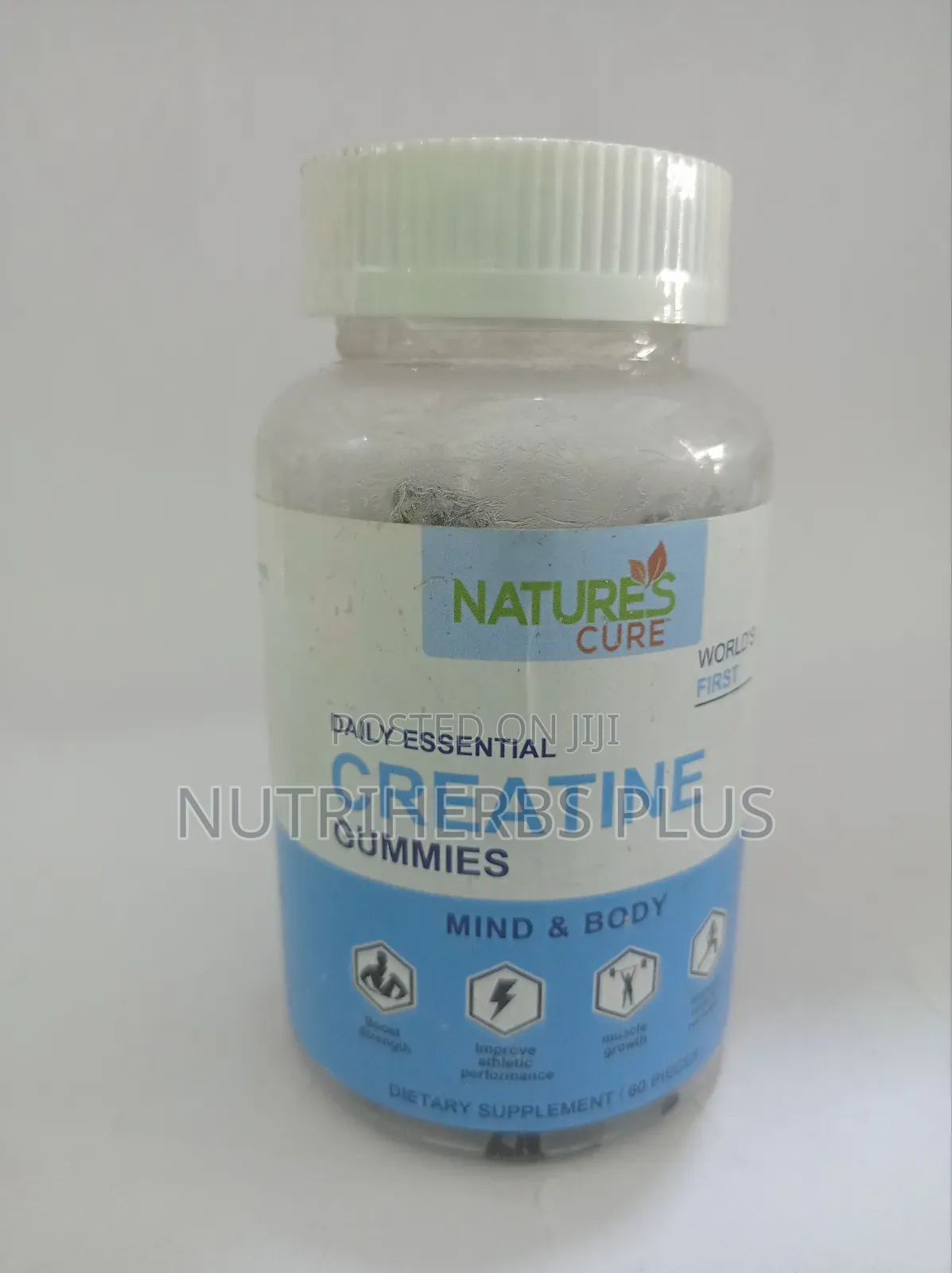 Nature's Cure Creatine Gummies; Support Strength, Memory, Endurance