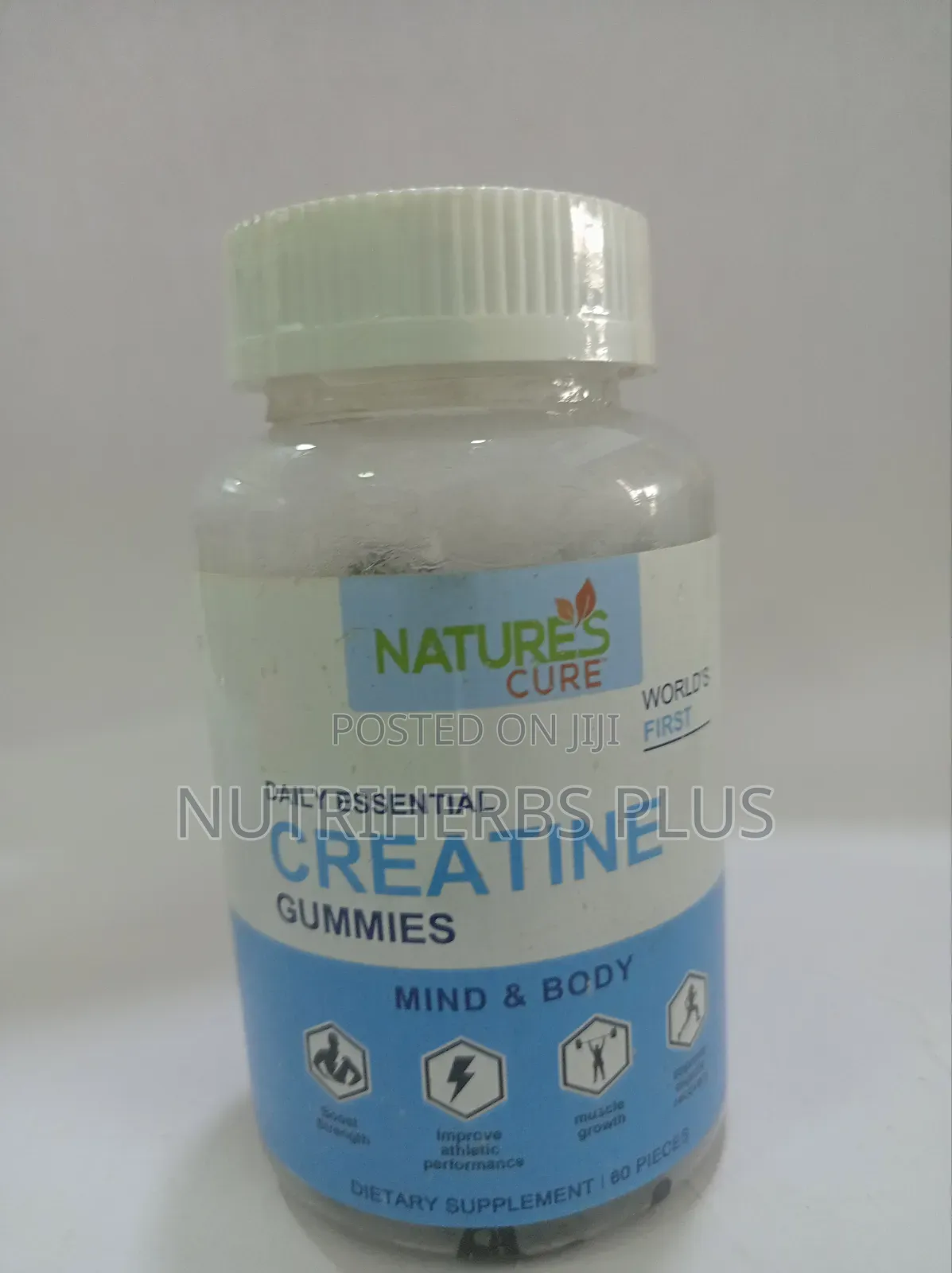 Nature's Cure Creatine Gummies; Support Strength, Memory, Endurance