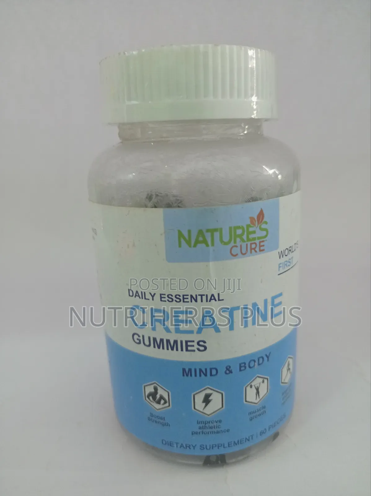 Nature's Cure Creatine Gummies; Support Strength, Memory, Endurance