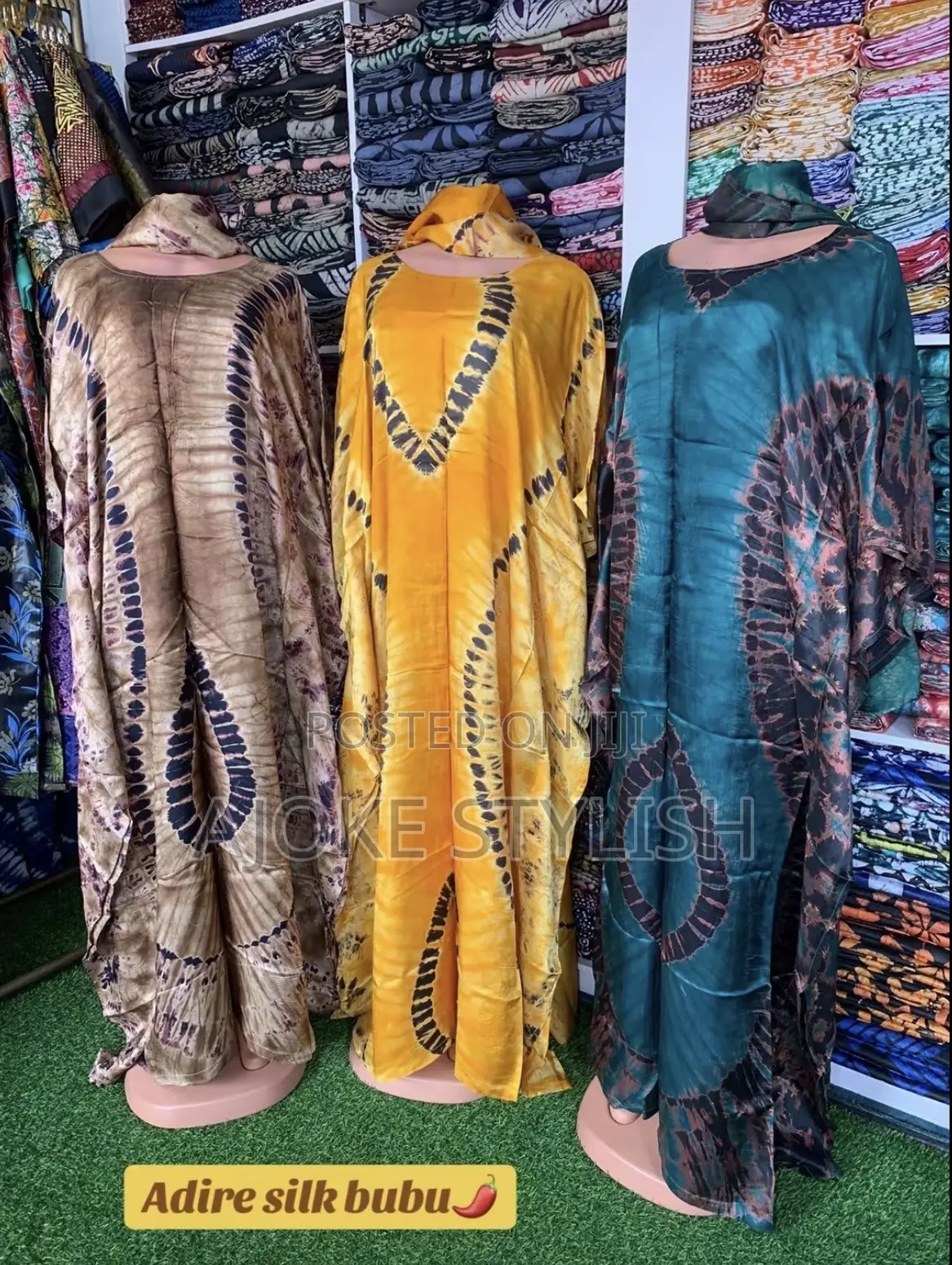 Adire Silk Bubu
