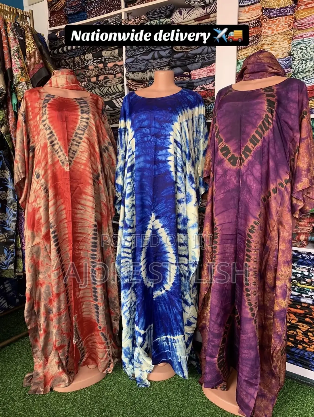 Adire Silk Bubu