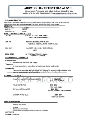 Sales Telemarketing CV